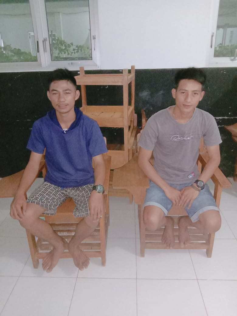 De twee studenten van Sulawesi - Gad Boy (L) en Untung (R)